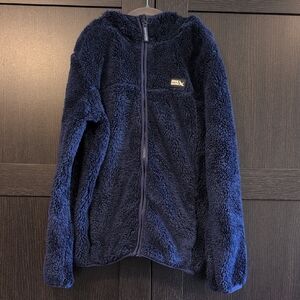 Eddie Bauer Deep Navy Blue Fleece Jacket Size 14